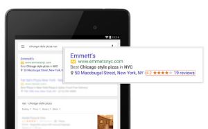 Example of Adwords Ad with rating
