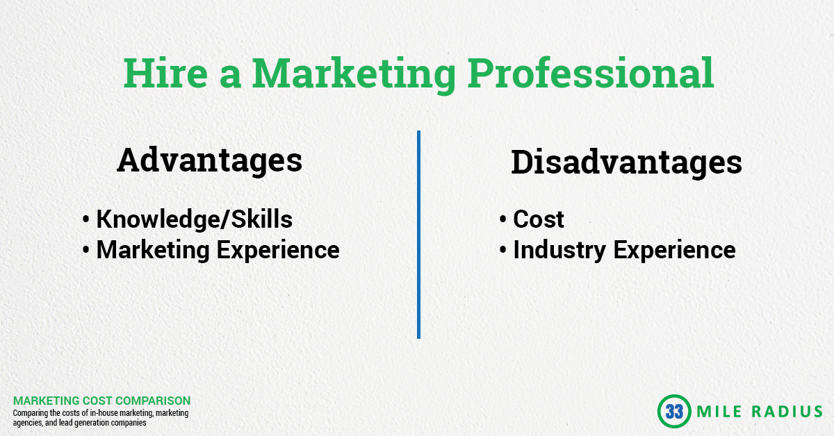 The Cost of Plumbing Leads: The pros and cons of hiring a marketing professional